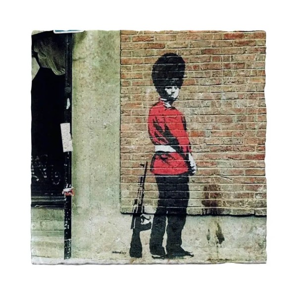 Fliese Banksy - Pissing Guard