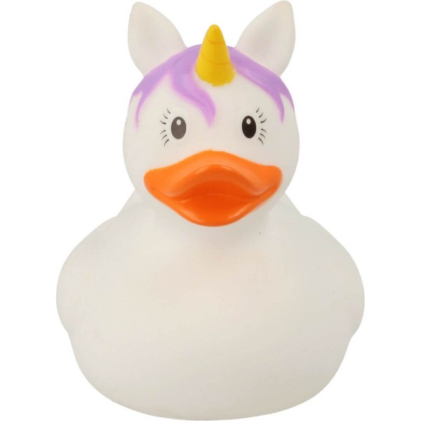 Badeente Einhorn weiß