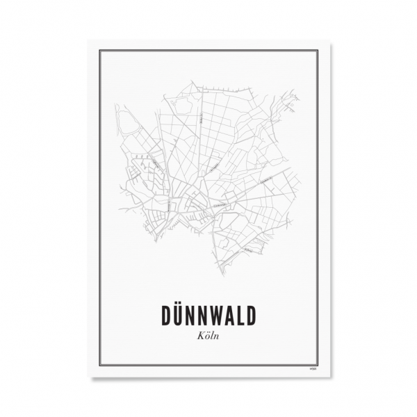 Poster KÖLN - DÜNNWALD 21 x 30 cm