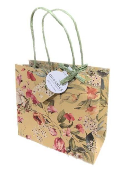 Geschenktasche Kraftpapier Finest Blüte S