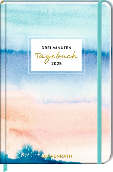 Großer Wochenkalender: 3 Min. Tagebuch 2025 - Aquarell blau (All about blue)