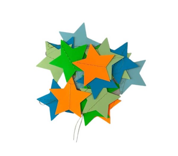Girlande Sterne blau