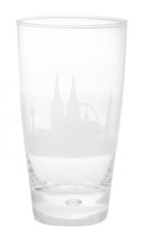 Wasser- / Saftglas Kölner Skyline