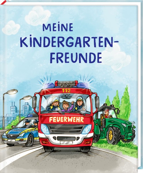 Freundebuch: Bunte Fahrzeuge - Meine Kindergartenfreunde