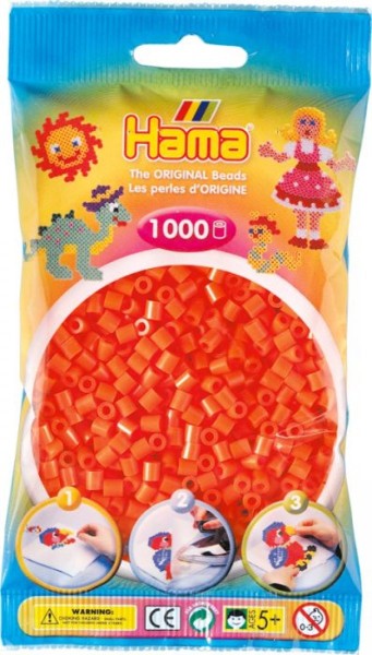 Hama® Bügelperlen Perlen, orange, 1000 Stück