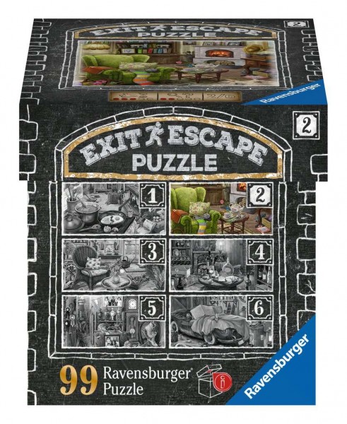 Ravensburger EXIT Puzzle - Im Gutshaus Wohnzimmer – 99 Teile Puzzle