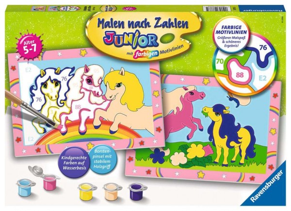 Malen nach Zahlen - Süße Ponys