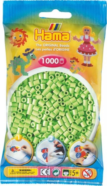 Hama® Bügelperlen Midi - Pastell Grün 1000 Perlen