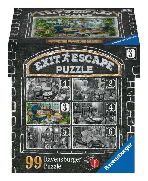 Ravensburger EXIT Puzzle - Im Gutshaus Wintergarten – 99 Teile