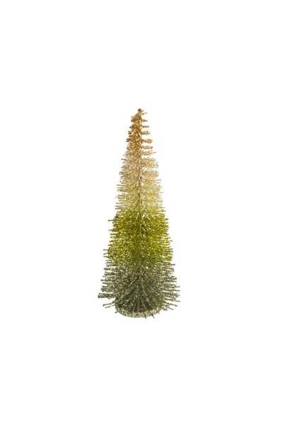 Tannenbaum Dekobaum mit Glitzer, H15,5cm, grün