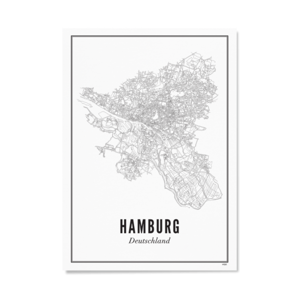 Poster HAMBURG - STADT 21 x 30 cm