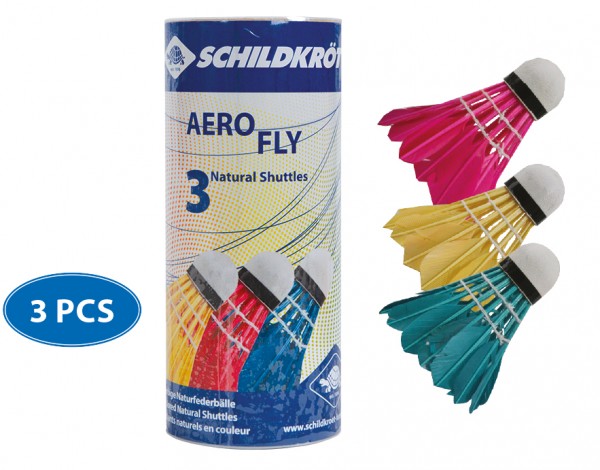 Badminton Ball Aero Fly, 3er Dose, farbig gemischt