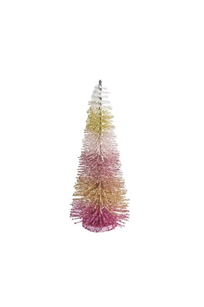 Tannenbaum mit Glitzer, H15,5cm, rosa