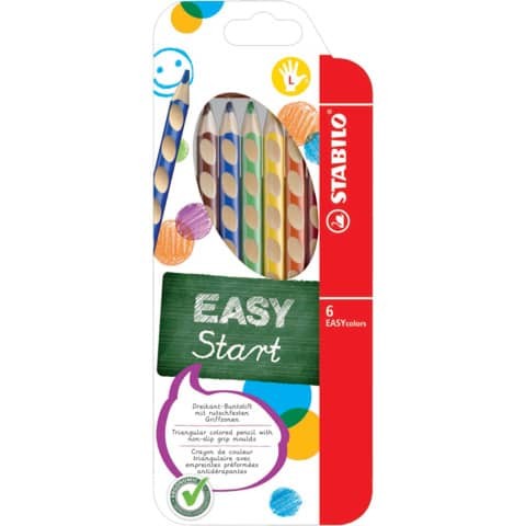 Farbstiftetui links 6ST sort. STABILO EASYcolors