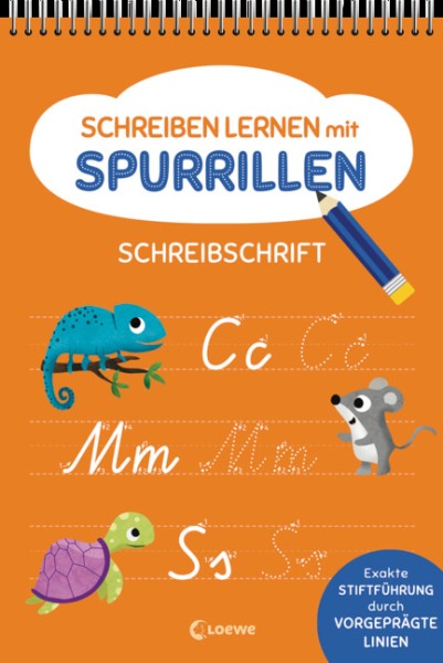 Schreiben lernen mit Spurrillen - Schreibschrift