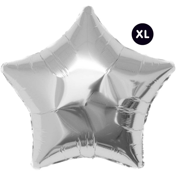 Folienballon Stern silber XL