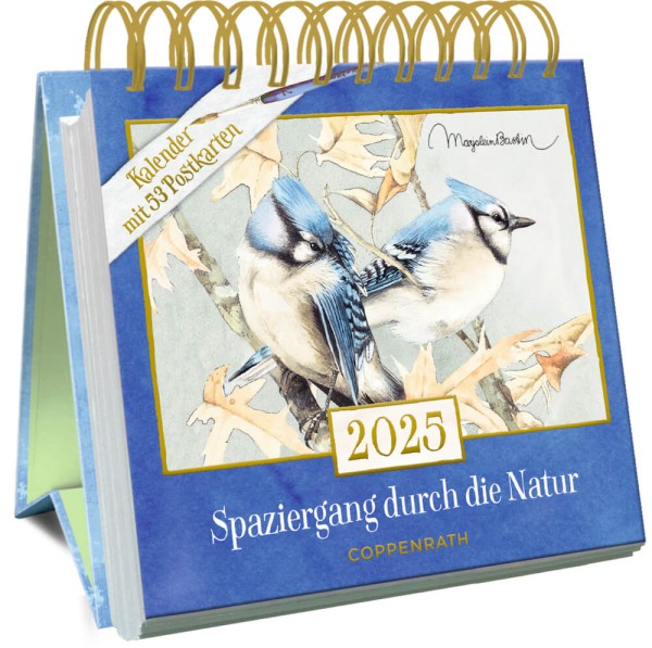 Postkartenkalender: Spaziergang durch die Natur 2025 - M.Bastin