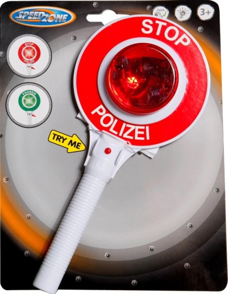 Speedzone Polizeikelle mit 2 LED-Lichtern, W190 x H250 mm