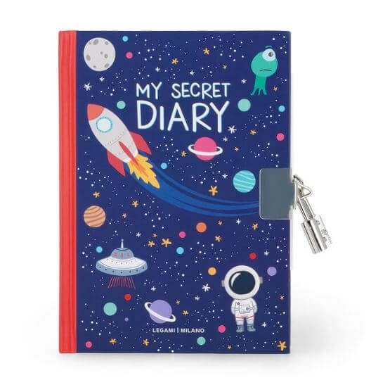 Mein geheimes Tagebuch mit Vorhängeschloss Weltraum