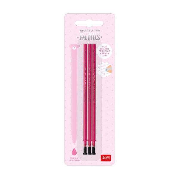 Ersatzminen für löschbaren Gelstift (3x rosa)