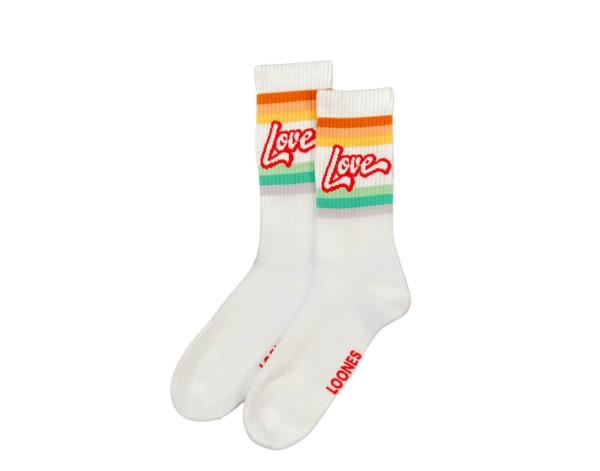 Socken RAINBOW LOVE | white - (Größe 43 - 46)