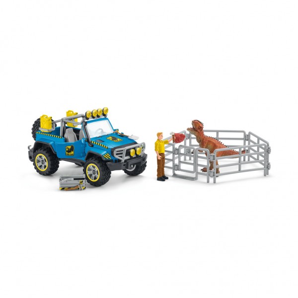 Schleich 41464 Geländewagen mit Dino-Außenposten
