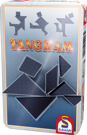 Tangram, Bring-Mich-Mit-Spiel in Metalldose