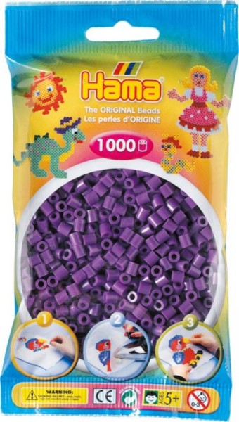 Hama® Bügelperlen Perlen, lila, 1000 Stück