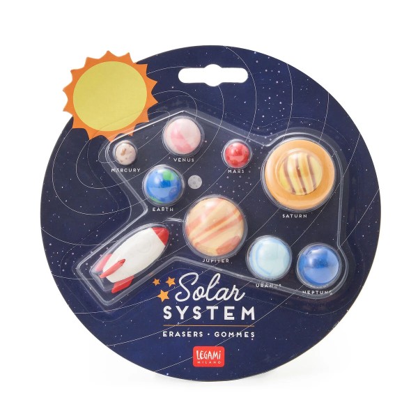 Sonnensystem - Set mit 9 Radiergummis