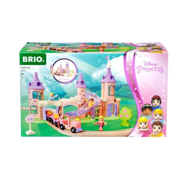BRIO Disney Princess 33312 Traumschloss Eisenbahn-Set - Märchenhafte Ergänzung für die BRIO Holzeise
