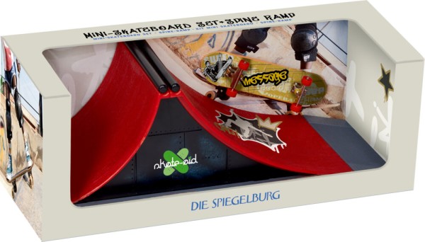 Mini-Skateboard-Set Spine-Ramp - skate-aid