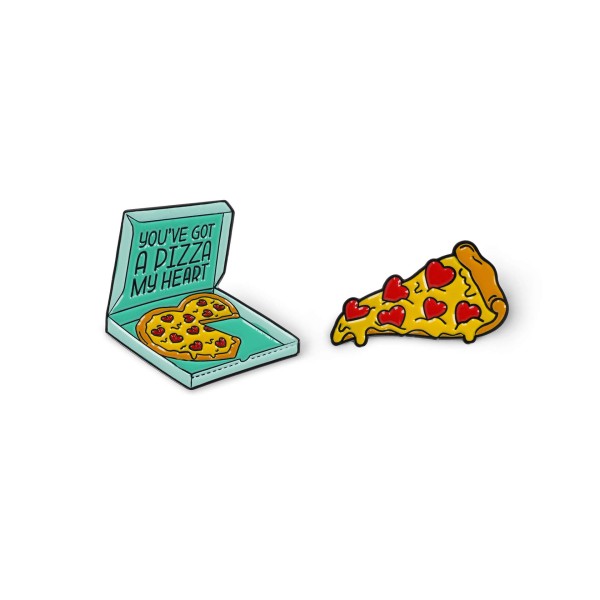 Set mit 2 Anstecknadeln - Pin Your Style! - Pizza