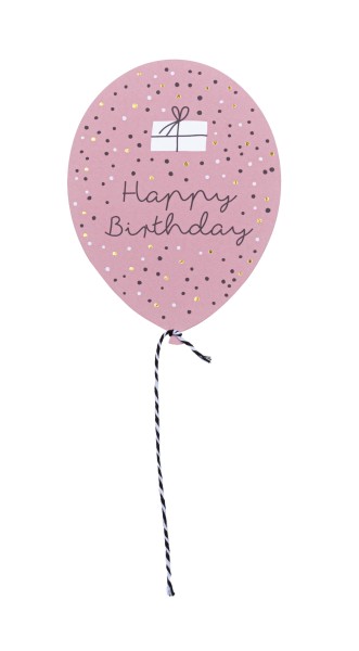 Grußkarte Wunschballon Happy Birthday