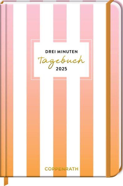 Großer Wochenkalender: 3 Min. Tagebuch 2025 - Streifen rosa (I love)