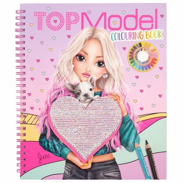 TOPModel Malbuch mit Pailletten