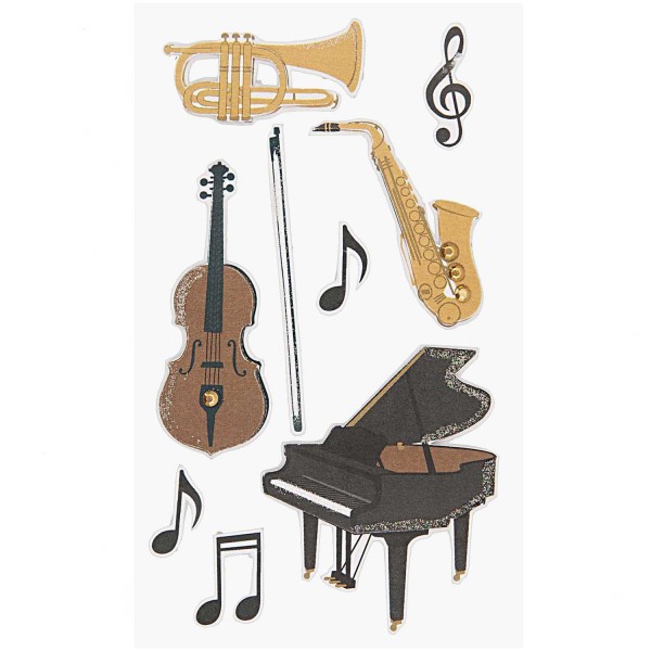 KLASSISCHE MUSIK 3D STICKER PAPER POETRY