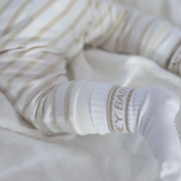 Socken HEY BABY - Beige | Taupe (Größe 0-1 Jahr)