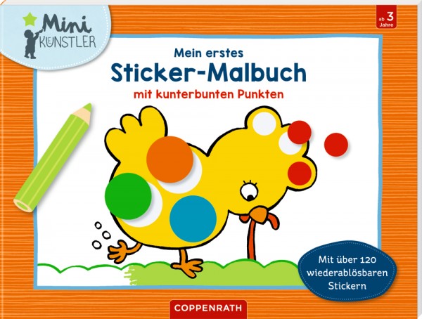 Mein 1.Sticker-Malbuch m.kunterbunten Punkten (Mini-Künstl.)