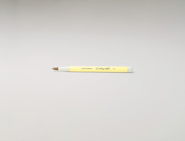 Drehgriffel Nr. 1, Vanilla - Gelstift mit schwarzer Tinte