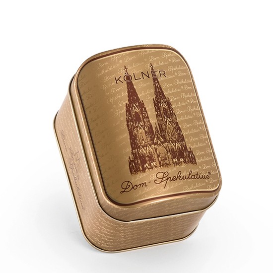 100g Gewürzspekulatius in der kleinen Dom-Truhe GOLD