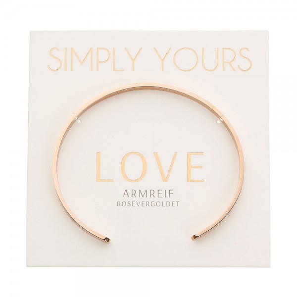 Armreif - Simply yours - LOVE (rosegold)