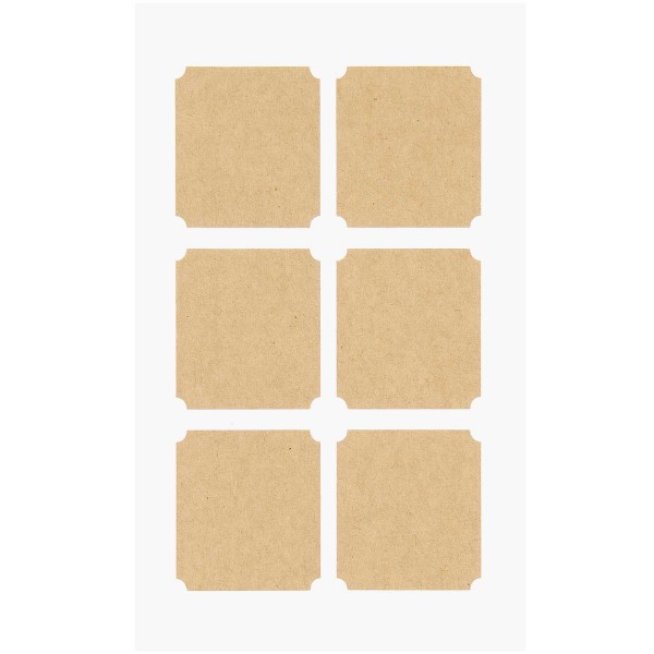 Rico Design Kraftpapiersticker eckige Etiketten