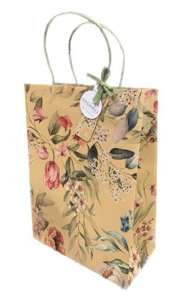 Geschenktasche Kraftpapier Finest Blüte L