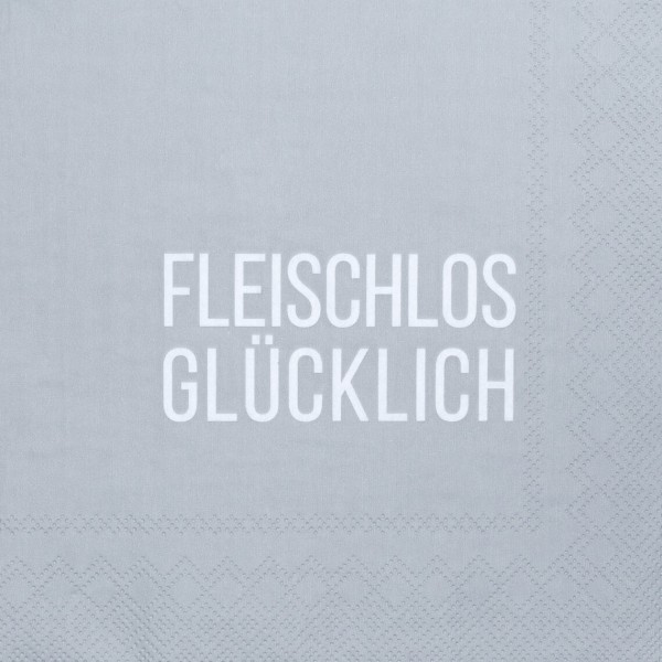 Servietten "Fleischlos glücklich"