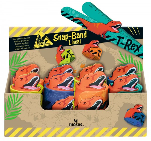 Snap Band Lineal T-Rex einzeln (verschiedene Farben zur Auswahl)