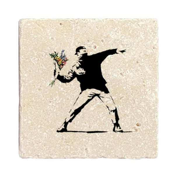 Fliese Banksy - Blumenwerfer