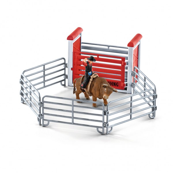 Schleich Farm World 41419 Bull riding mit Cowboy