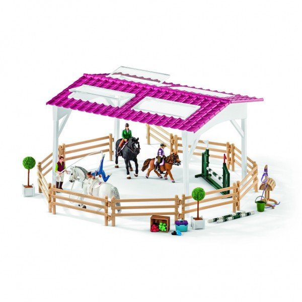 Schleich Horse Club 42389 Reitschule mit Reiterinnen und Pferden