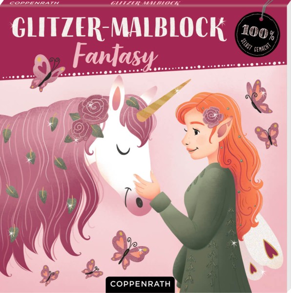 Glitzer-Malblock: Fantasy (100% selbst gemacht)