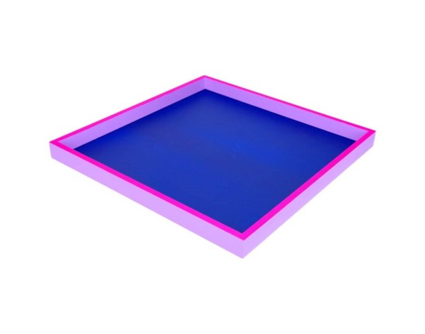 Neo, Tablett, quadratisch, 3 farbig, dunkelblau/neon lila/lila